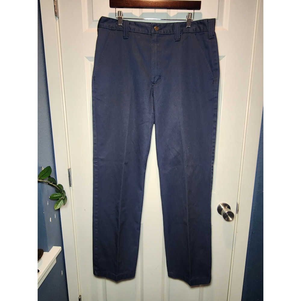 Vintage Carhartt B290 Navy Blue Blended Twill Work Pants Mens 36x34